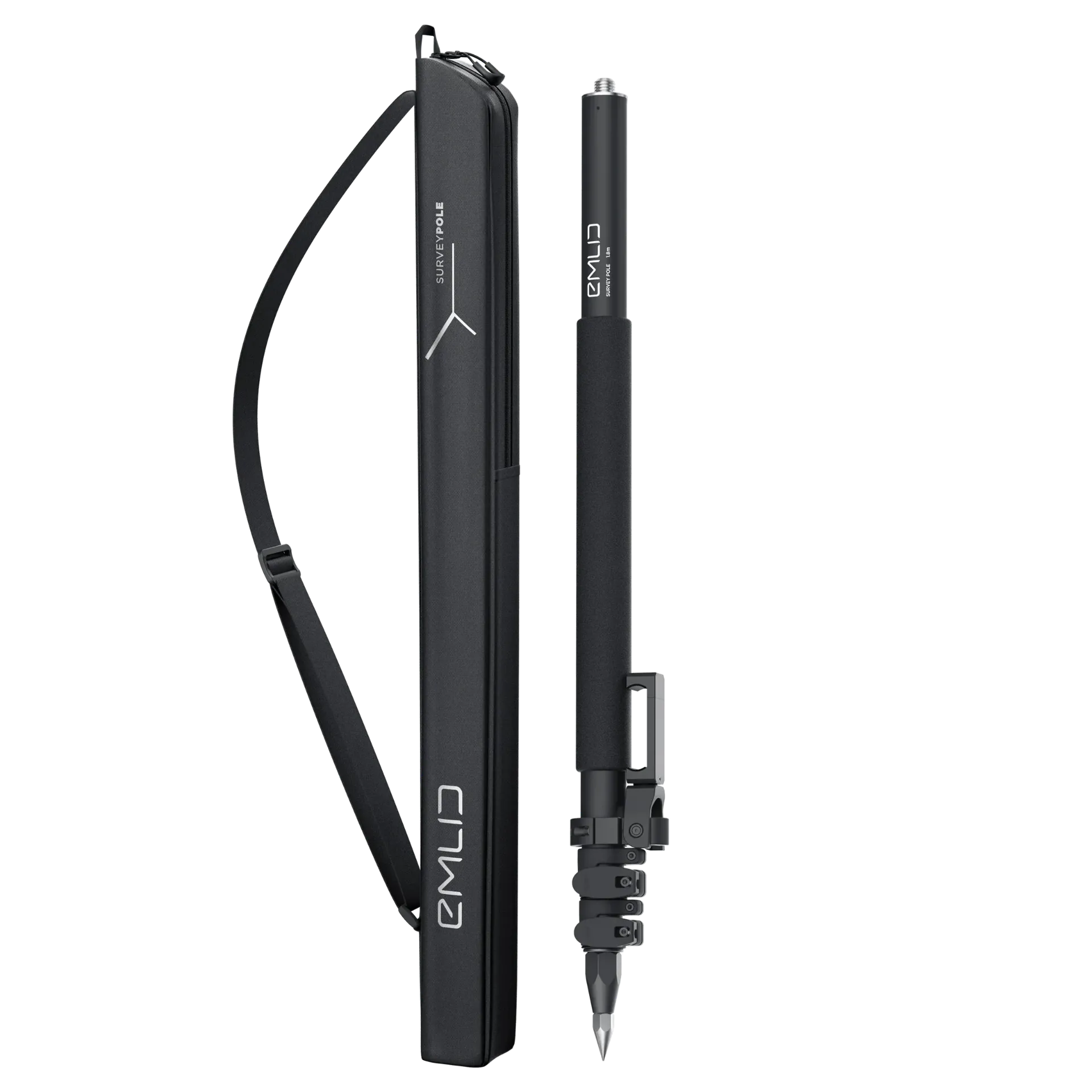 Emlid Survey Pole with a smartphone mount
